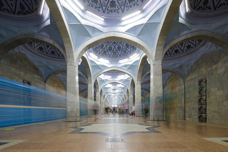 Alisher Navoi metro station in Tashkent, Uzbekistan