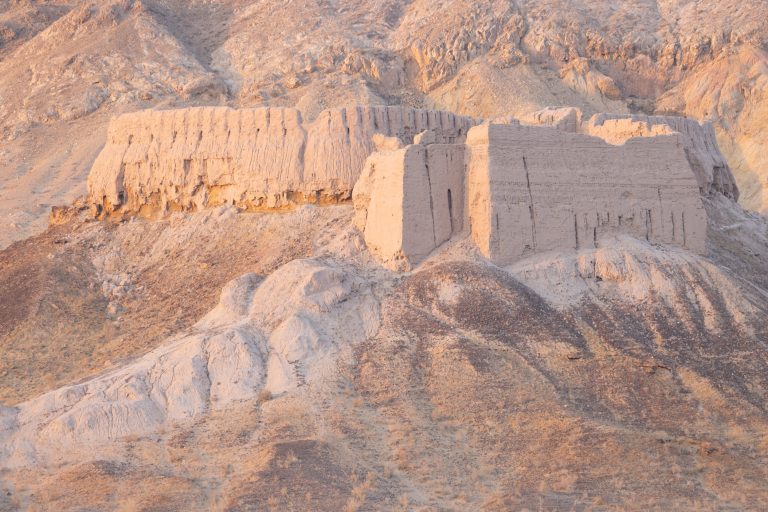 The stunning desert fortress of Ayaz Qala in Uzbekistan.