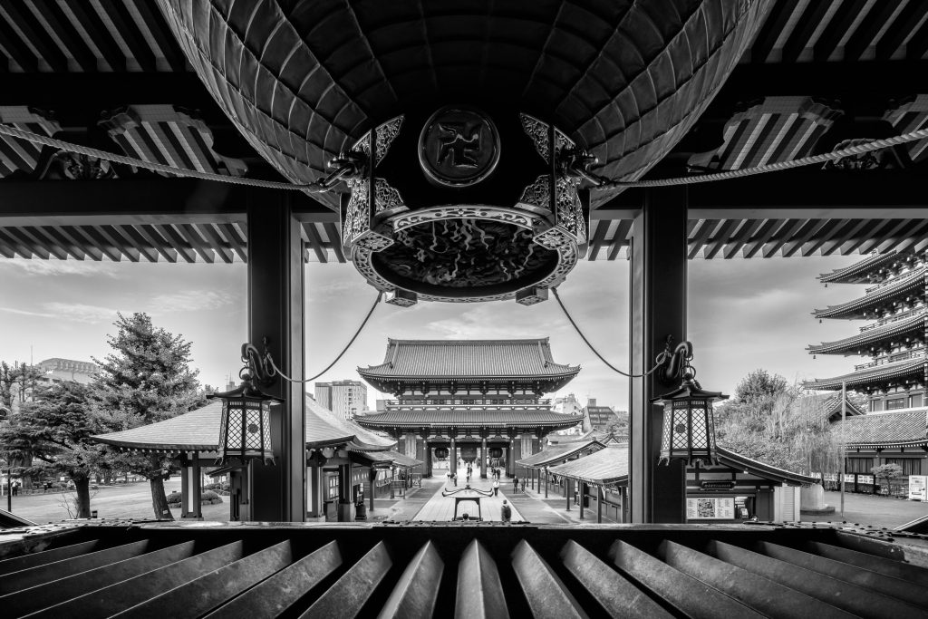 Senso-ji temple in the city of Tokyo, Japan.