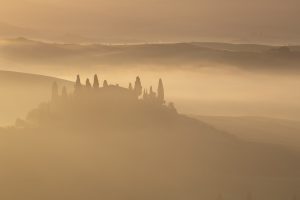 Il Belvedere in the Val d'Orcia. Tuscany landscape photography tour and workshop.